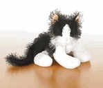 Webkinz 8.5" Black and White Cat with Unused Code Plush