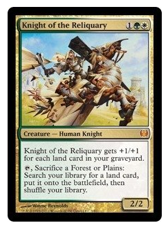 MTG Single Knight of the Reliquary Duel Deck Foil Card
