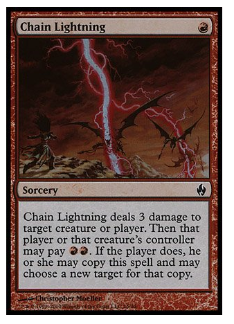 MTG Single Fire & Lightning Chain Lightning Foil Card