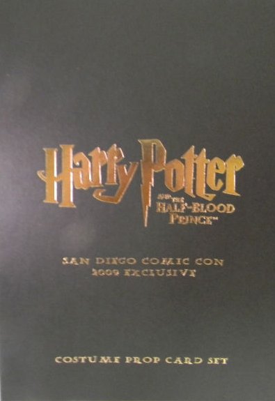 Harry Potter 2009 SDCC Exclusive Costume Prop Card Set of 4
