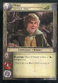 LOTR Large Merry Impatient Hobbit Promo Card
