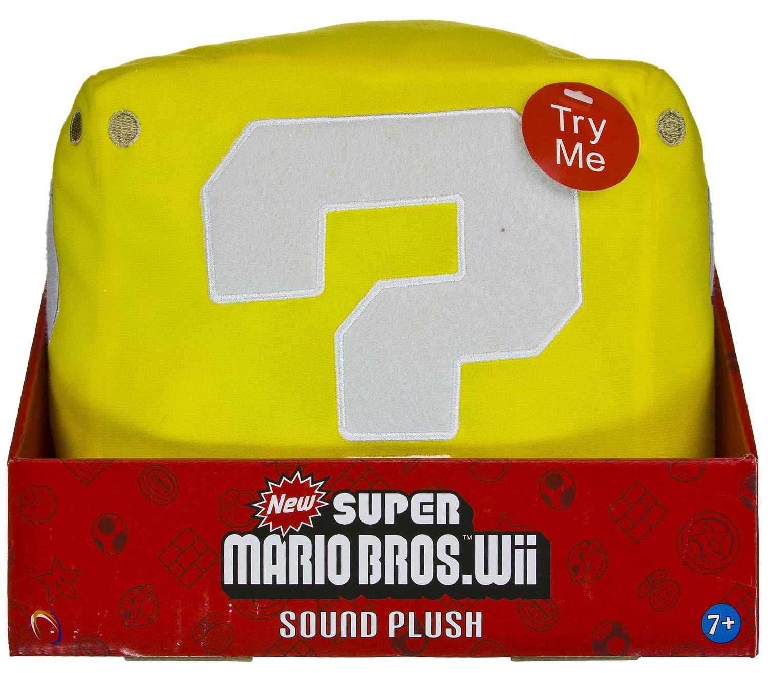 New Super Mario Bros. Wii Sound Plush 7" Question Block